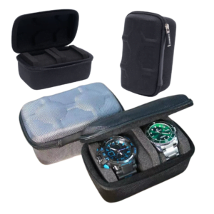 Portable EVA Watch Storage Case 2 Slots Watch Travel Box