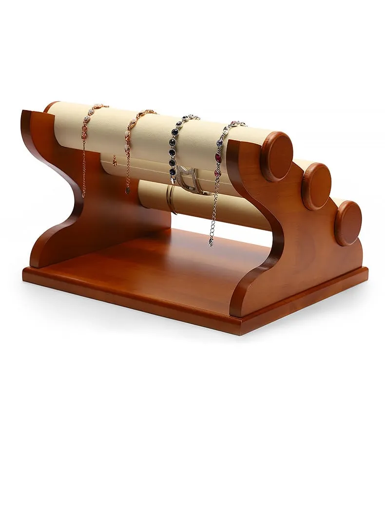 Bracelet Bangle Display Stand Microfiber wood - Bl016