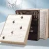 Jewelry Display Stand Set Brown and White Color, Leather Material - DS132-a