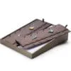 Jewelry Display Stand Set Brown and White Color, Leather Material - DS132-c