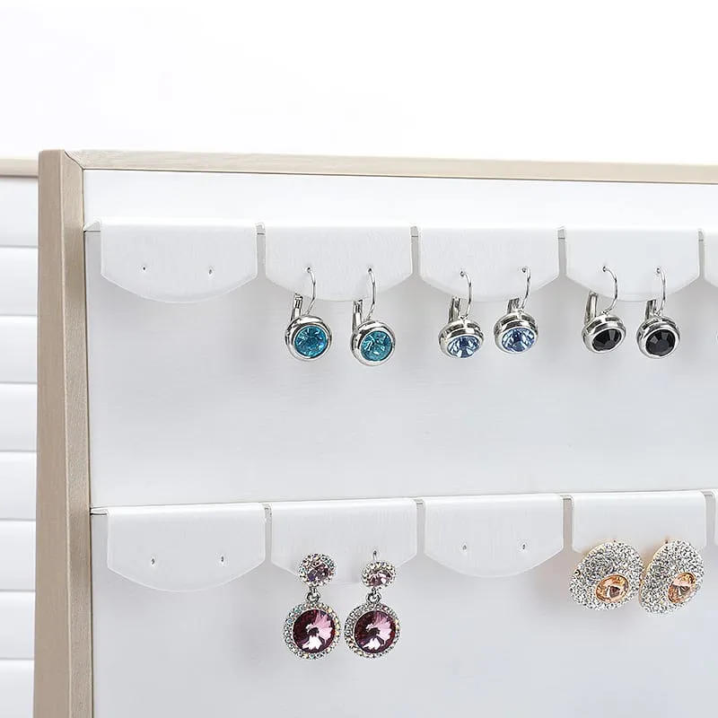 Jewelry Display Stand Set Brown and White Color, Leather Material - DS132-d