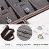 Jewelry Display Stand Set Grey Color & MicrofiberWood Material DS136-c