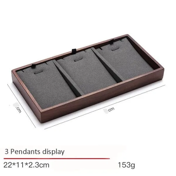 Jewelry Display Stand Set Grey Color & MicrofiberWood Material DS136-g