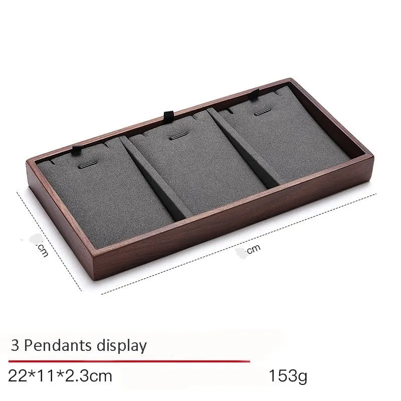 Jewelry Display Stand Set Grey Color & MicrofiberWood Material DS136-g
