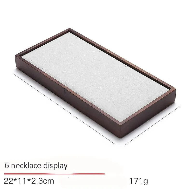 Jewelry Display Stand Set Grey Color & MicrofiberWood Material DS136-h