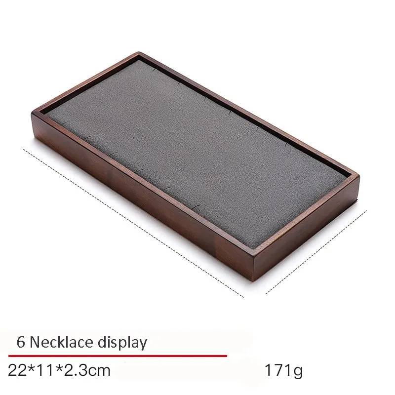 Jewelry Display Stand Set Grey Color & MicrofiberWood Material DS136-j