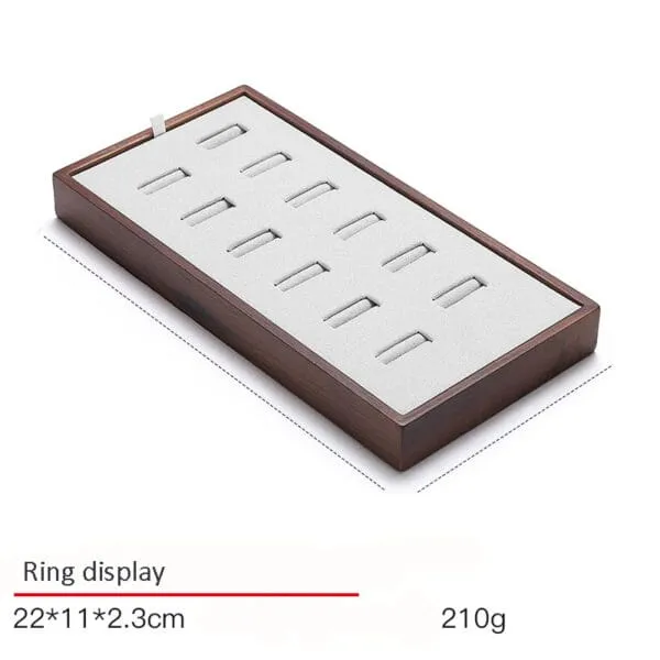 Jewelry Display Stand Set Grey Color & MicrofiberWood Material DS136-m