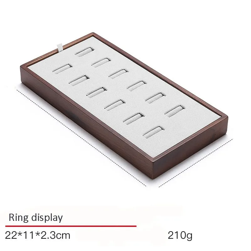 Jewelry Display Stand Set Grey Color & MicrofiberWood Material DS136-m