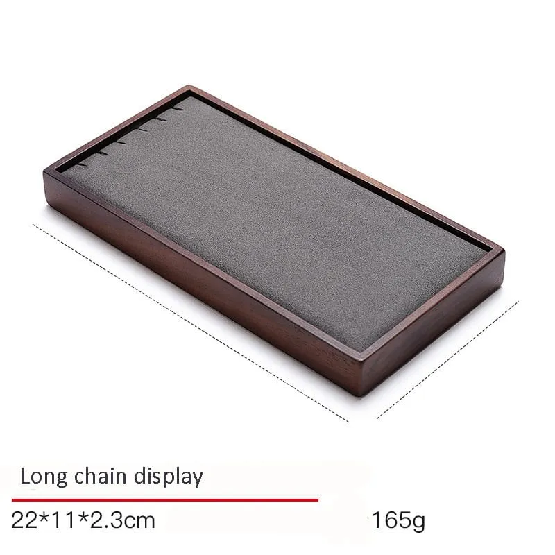 Jewelry Display Stand Set Grey Color & MicrofiberWood Material DS136-n