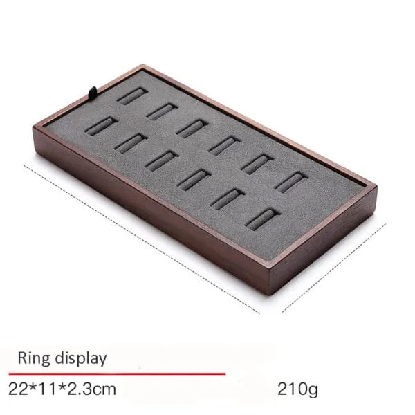 Jewelry Display Stand Set Grey Color & MicrofiberWood Material DS136-p