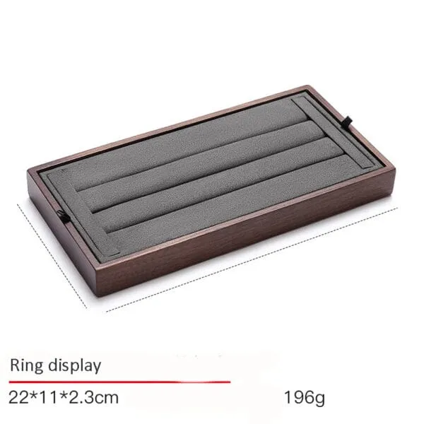 Jewelry Display Stand Set Grey Color & MicrofiberWood Material DS136-r