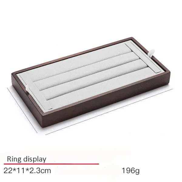 Jewelry Display Stand Set Grey Color & MicrofiberWood Material DS136-s