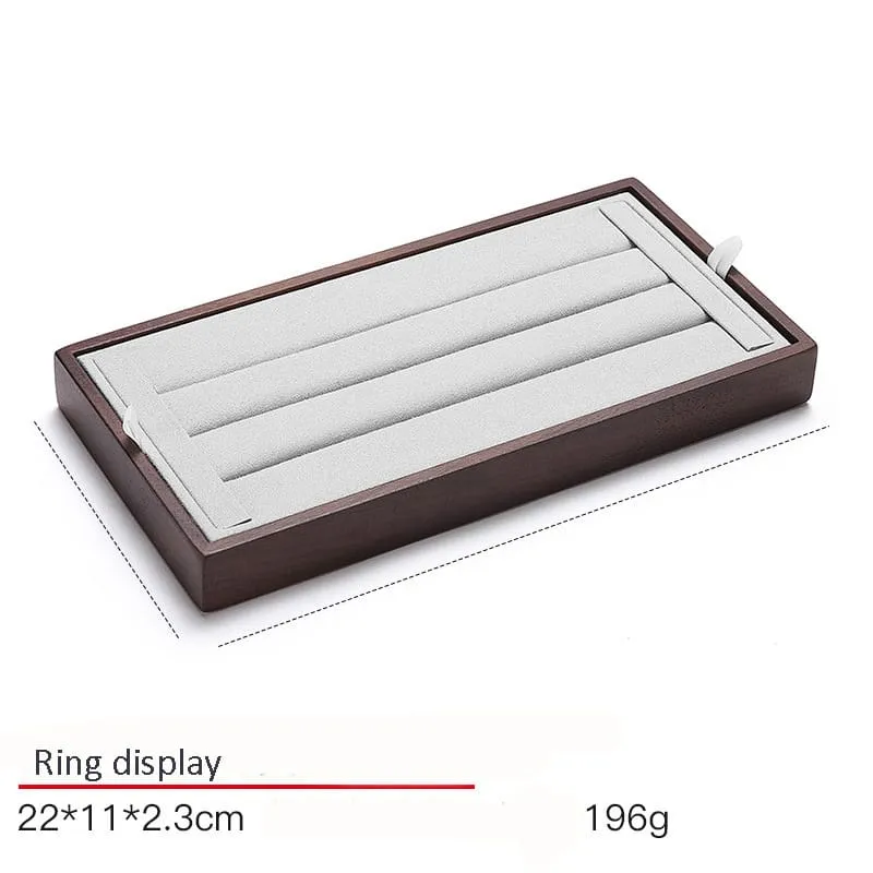 Jewelry Display Stand Set Grey Color & MicrofiberWood Material DS136-s