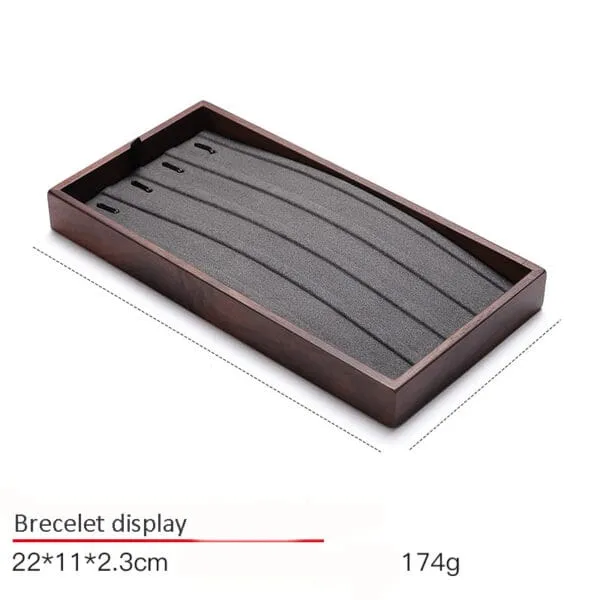 Jewelry Display Stand Set Grey Color & MicrofiberWood Material DS136-t