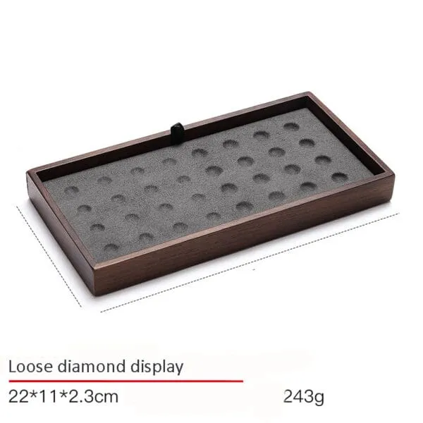 Jewelry Display Stand Set Grey Color & MicrofiberWood Material DS136-u