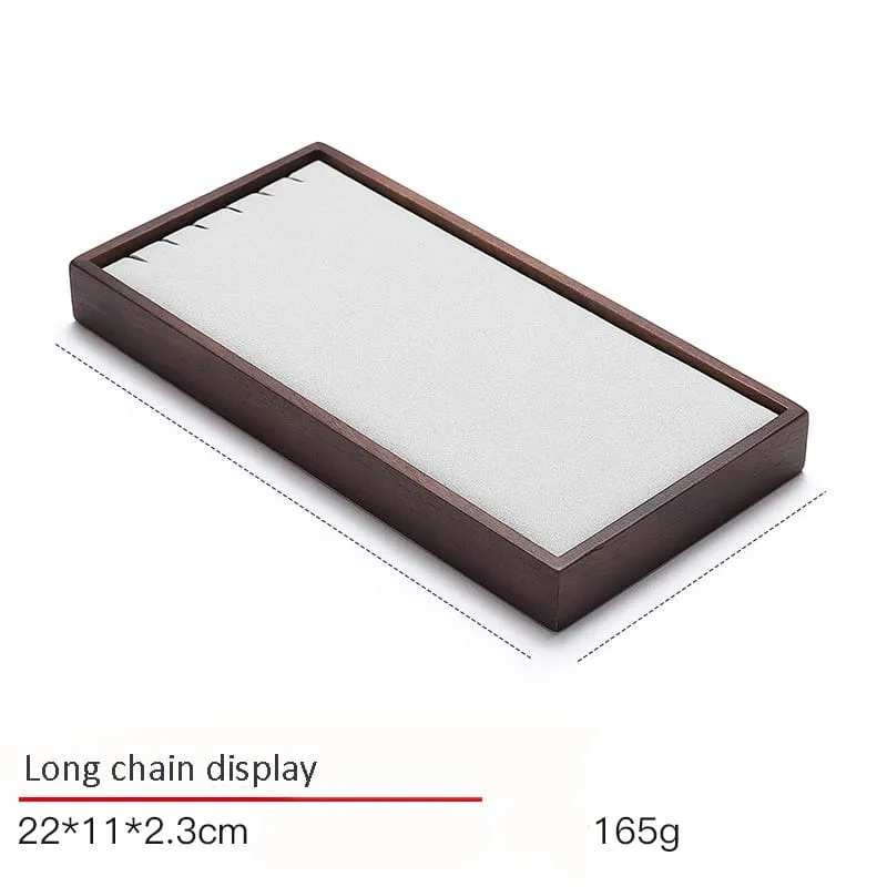 Jewelry Display Stand Set Grey Color & MicrofiberWood Material DS136-v
