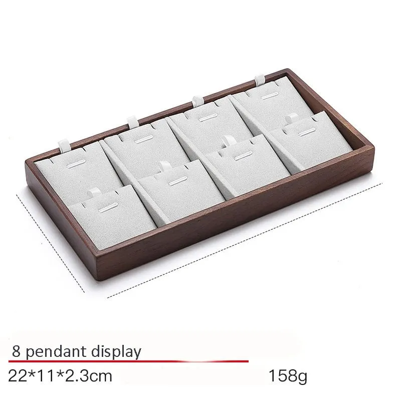 Jewelry Display Stand Set Grey Color & MicrofiberWood Material DS136-x