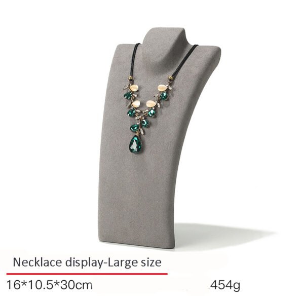 Jewelry Display Stand Set Grey Microfiber Metal DS134-a2