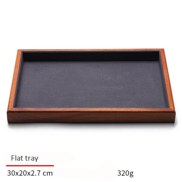 Jewelry Display Tray Multifunction, Pendant, Ring, Earring, Bangle, Chain, Stone, Flat Tray & Microfiber, Wood TR027-c