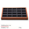 Jewelry Display Tray Multifunction, Pendant, Ring, Earring, Bangle, Chain, Stone, Flat Tray & Microfiber, Wood TR027-j