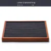 Jewelry Display Tray Multifunction, Pendant, Ring, Earring, Bangle, Chain, Stone, Flat Tray & Microfiber, Wood TR027-k