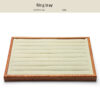 Jewelry Display Tray Multifunction, Pendant, Ring, Earring, Bangle, Chain, Stone, Flat Tray & Microfiber, Wood TR027-q