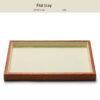 Jewelry Display Tray Multifunction, Pendant, Ring, Earring, Bangle, Chain, Stone, Flat Tray & Microfiber, Wood TR027-r