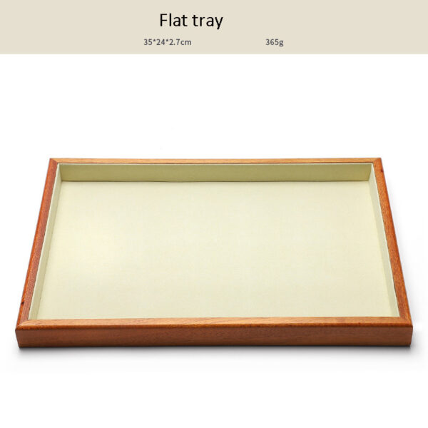 Jewelry Display Tray Multifunction, Pendant, Ring, Earring, Bangle, Chain, Stone, Flat Tray & Microfiber, Wood TR027-t