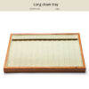 Jewelry Display Tray Multifunction, Pendant, Ring, Earring, Bangle, Chain, Stone, Flat Tray & Microfiber, Wood TR027-u