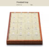 Jewelry Display Tray Multifunction, Pendant, Ring, Earring, Bangle, Chain, Stone, Flat Tray & Microfiber, Wood TR027-v