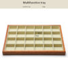 Jewelry Display Tray Multifunction, Pendant, Ring, Earring, Bangle, Chain, Stone, Flat Tray & Microfiber, Wood TR027-x