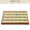 Jewelry Display Tray Multifunction, Pendant, Ring, Earring, Bangle, Chain, Stone, Flat Tray & Microfiber, Wood TR027-x