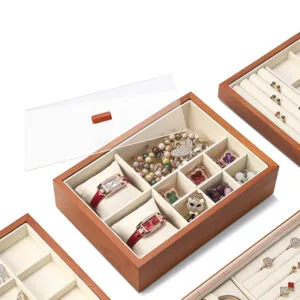Jewelry Display Tray Multifunction Pendant, Ring, Earring Tray & Microfiber, Wood With Dust Cover TR026-a Jewelry Display Tray Multifunction Pendant, Ring, Earring Tray & Microfiber, Wood With Dust Cover TR026-a