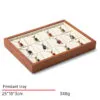 Jewelry Display Tray Multifunction Pendant, Ring, Earring Tray & Microfiber, Wood With Dust Cover TR026-j