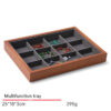 Jewelry Display Tray Multifunction Pendant, Ring, Earring Tray & Microfiber, Wood With Dust Cover TR026-m