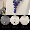 Necklace Jewelry Display Stand Grey, Beige Color & Velvet, Leather Material NK033-b