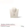 Necklace Jewelry Display Stand Grey, Beige Color & Velvet, Leather Material NK033-h