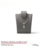 Necklace Jewelry Display Stand Grey, Beige Color & Velvet, Leather Material NK033-i