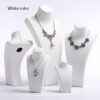 Necklace Jewelry Display Stand White Color & Leather Material NK036-a