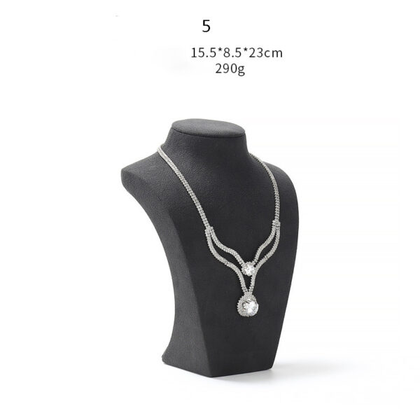 Necklace Jewelry Display Stand Black Color & Microfiber Material NK039-d