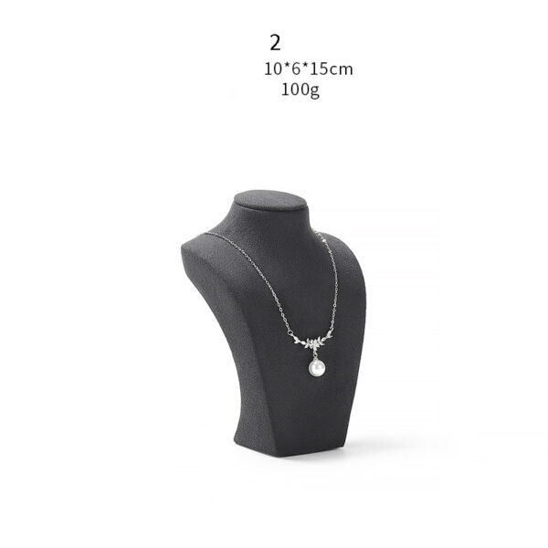 Necklace Jewelry Display Stand Black Color & Microfiber Material NK039-e