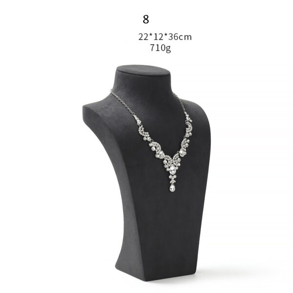 Necklace Jewelry Display Stand Black Color & Microfiber Material NK039-k