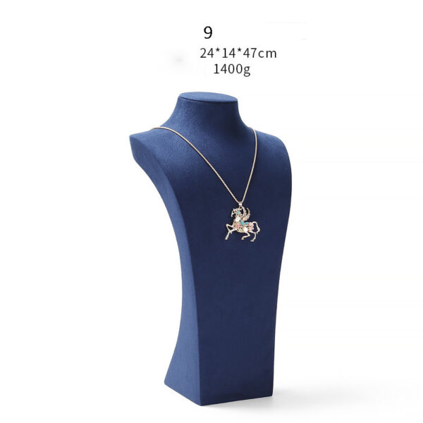 Necklace Jewelry Display Stand Blue Color & Microfiber Material NK040-a