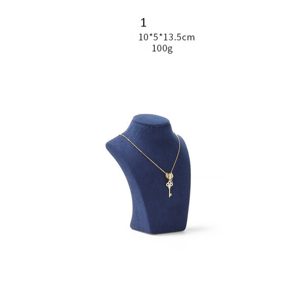 Necklace Jewelry Display Stand Blue Color & Microfiber Material NK040-f