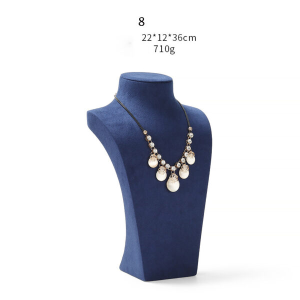 Necklace Jewelry Display Stand Blue Color & Microfiber Material NK040-g