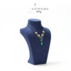 Necklace Jewelry Display Stand Blue Color & Microfiber Material NK040-h