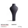 Necklace Jewelry Display Stand Dark Grey, White, Orange Color & Microfiber Material NK048-k