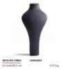 Necklace Jewelry Display Stand Dark Grey, White, Orange Color & Microfiber Material NK048-m