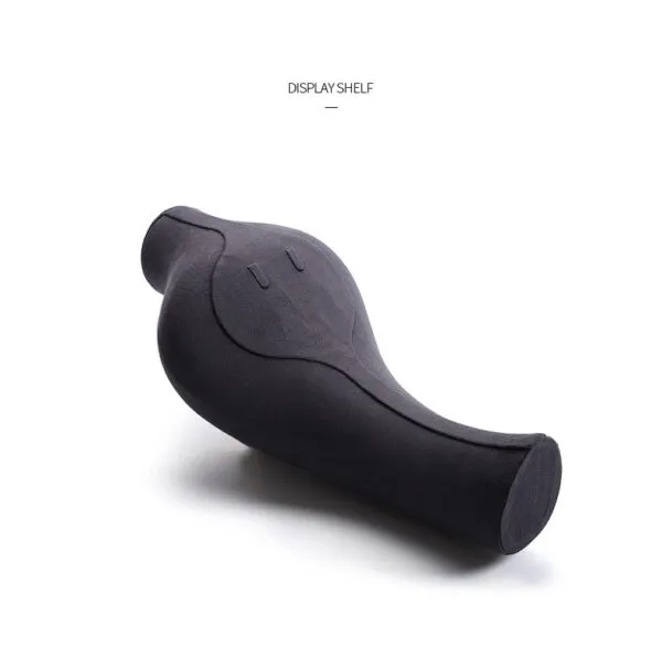 Necklace Jewelry Display Stand Dark Grey, White, Orange Color & Microfiber Material NK048-o