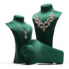 Necklace Jewelry Display Stand Green Color & Microfiber Material NK045-a